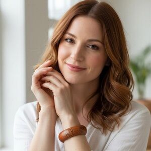 Women’s Wood Bangle & Earring Set